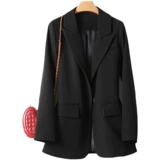 Брендовый осенний небольшой пиджак классического кроя для отдыха, в корейском стиле, коллекция 2021, оверсайз