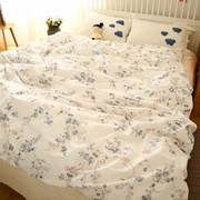 Kê 馍 馍 trắng dưới màu xanh hoa vườn tươi bông giường mùa hè duy nhất mảnh quilt cover