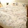 Kê 馍 馍 trắng dưới màu xanh hoa vườn tươi bông giường mùa hè duy nhất mảnh quilt cover chăn lông vũ everon