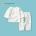 Quần áo trẻ sơ sinh Tongtai đồ lót kimono cho bé sơ sinh 0-3 tháng áo sơ mi quần hai dây - Quần áo lót