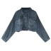 Mùa thu phong cách mới Hồng Kông hương vị retro denim jacket nữ ngắn đoạn lỏng bf lười gió áo khoác ulzzang áo thủy triều