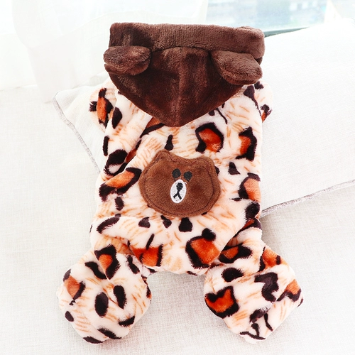 Qingcang Dog Одежда сетевая красная плюша VIP VIP Blogi Bumei Four -Footwear Зимняя одежда толстая куртка для домашнего животного чихуа