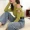 Thiết kế máy cẩn thận có ý nghĩa áo len lệch vai nữ 2019 mới thời trang áo thun áo len màu xanh lá cây hàng đầu - Vòng cổ áo len