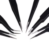 Эластичный антимагнитный антистатический пинцет из нержавеющей стали для наращивания