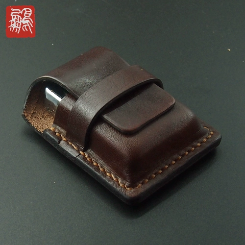 Кожаная зажигалка ручной работы, индивидуальный ретро чехол, делается под заказ