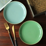 Longquan Celadon House Plate Керамическая овощная блюда глубокая тарелка китайский брат Килн Ледяной трещины 8 -кишкол круглый овощный суп