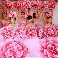 Танцевальный реквизит пион цветок зонтик детского сцены выступления танцы танцующая рука цветочная рука, цветочные танцы.