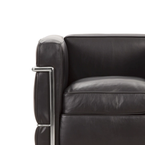 Медуо/Итальянский современный гостиная диван -стул из нержавеющей стали кожа с повседневным стулом LC2 Korbusier кресло