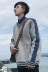Mùa xuân 2019 phong cách Hồng Kông nhỏ khâu tương phản màu sắc áo len cổ chữ V nam cổ rộng áo len lỏng áo len dòng áo khoác thủy triều phong cách thời trang nam Cardigan
