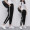 Trường quần mùa xuân và mùa thu mới của Hàn Quốc phiên bản của một sọc nam giới và phụ nữ quần học sinh trung học lỏng tự trồng đen harem quần bó sát