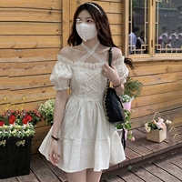 Белое летнее платье, брендовый приталенный корсет, юбка, 2021 года