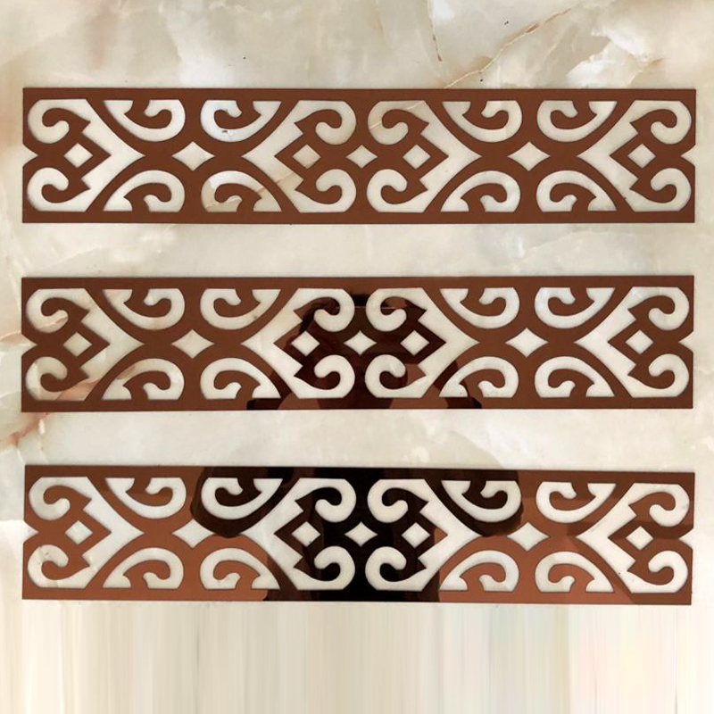 Ltx-003 (L 50 * W 10 Cm) 5 TanChinese style ceiling suspended ceiling Background wall Acrylic Wall stickers autohesion 3d three-dimensional Mirror Sliver decorate Hollow out Waist line