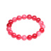 Màu sắc tự nhiên Đỏ trắng Chalcedony Bracelet Phụ nữ Pha lê đơn Pha lê Vòng tay Hoa đào Vận chuyển Trang sức Quà tặng vòng tay nam đẹp Vòng đeo tay Clasp