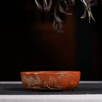 Cộng hòa của Trung Quốc tuổi tím cát chậu hoa bộ sưu tập đồ cổ cổ cũ đối tượng handmade bùn tím sơn chậu hoa đặc biệt cung cấp bình đất sét