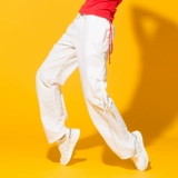 Летние спортивные штаны для спортзала для отдыха, высокая талия, свободный прямой крой