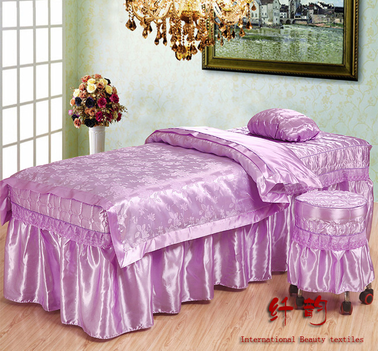 Massage giường gội đầu bộ đặc biệt cung cấp cotton ren massage vẻ đẹp trải giường cao cấp bốn mảnh thiết lập có thể được tùy chỉnh