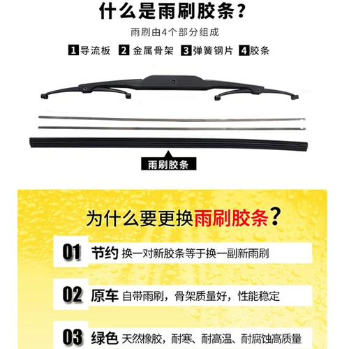 Русиночная полоса стеклоочистителя подходит для Nissan Nissan New Sunshine Sunshine Xuanyi Blue Bird Wiper Big Rain Bar Glipper