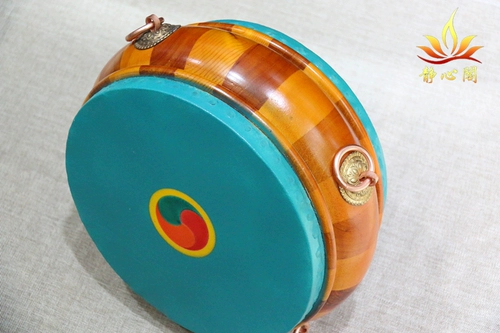 Тибетский барабан барабан барабан барабан Fa kangba Drum Origin Tibetan Hand Drum Tibetan Tibetan Diameter 30 см.