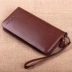 Công suất lớn mềm ví da nam dài ví ly hợp túi dây kéo ví của nam giới đa chức năng đa thẻ ví