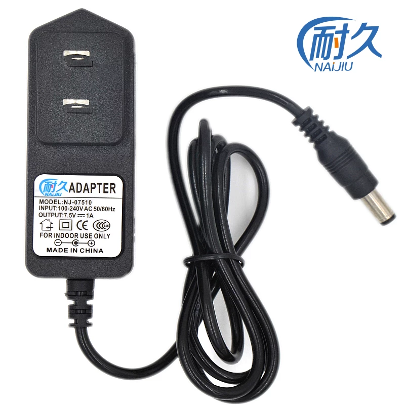 DC7.5V1A адаптер питания для маршрутизатора, кандидат переключатель зарядной цепи, общие параметры 7.5 вольт 0.8A 0.5A