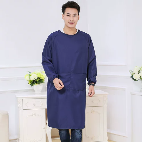 Фартук подходит для мужчин и женщин, юбка, лонгслив, униформа медсестры для работы, нагрудник, делается под заказ, с печатью вашего логотипа, сзади на завязках