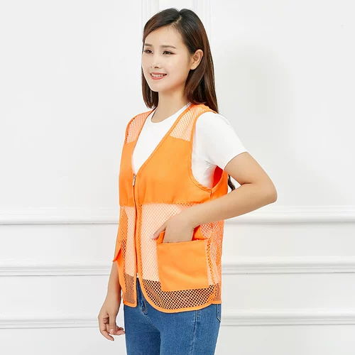 Летний дышащий светоотражающий детский жилет для работы, делается под заказ, с печатью вашего логотипа