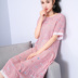 Cotton lụa nightdress nữ mùa hè Hàn Quốc phiên bản của sinh viên mới ngắn tay rayon có thể được đeo bên ngoài dài nightdress kích thước lớn dịch vụ nhà váy lanh mặc nhà Đêm đầm