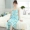 Váy ngủ lụa mỏng của Mian váy lụa dài tay ngắn tay Hàn Quốc gợi cảm váy ngủ nữ họa tiết mùa hè ngọt ngào - Đêm đầm