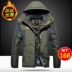 Áo khoác ngoài trời cho nam Plus Plus nhung dày mùa đông ấm áp 2018 New Plus Phân bón Plus Size Cotton Jacket Fat Man - Quần áo độn bông thể thao áo phao lông vũ Quần áo độn bông thể thao