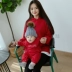 Quần áo mùa đông cho cha mẹ và con mới 2019 mô hình một gia đình gồm bốn và bốn cộng với nhung dày mẹ mẹ con gái áo len mùa đông thủy triều - Trang phục dành cho cha mẹ và con