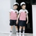 Trường tiểu học đồng phục mùa hè ngắn tay gió Anh lớp mẫu giáo dịch vụ mùa hè thể thao phù hợp với trẻ em vườn quần áo tùy chỉnh