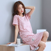 Đặc biệt hàng ngày mùa hè Hàn Quốc nightdress ladies bông ngắn tay áo XL vest đồ ngủ mùa hè không tay dịch vụ nhà váy ngủ 2 dây