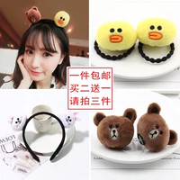 Siêu dễ thương dễ thương ít gấu thỏ gà kẹp tóc nâu gấu net đỏ headband bán dễ thương tạo tác headband nón tóc dây tóc vòng phụ kiện tóc cho bé gái