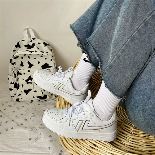 Низкая повседневная обувь, белая обувь, универсальная спортивная обувь, в корейском стиле, тренд сезона