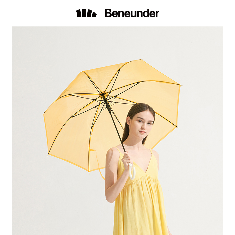 BENEUNDER 蕉下 BU9087 透彩系列 直柄透明雨伞  天猫优惠券折后￥29包邮（￥89-60）