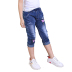 Quần bé gái 2018 mới hè mỏng phần denim crop top quần bé gái cotton hoang dã thêu năm điểm - Quần jean quần jean trẻ em giá rẻ Quần jean