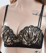 Shell bra ren mới Châu Âu và Mỹ phong cách nửa cup ngực nhỏ không có vòng thép tập hợp cô gái bộ đồ lót