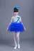 Trẻ em quần áo khiêu vũ trang phục màu xanh công chúa váy tiểu học và trung học sinh viên điệp khúc hiệu suất quần áo cô gái chủ dress