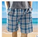 Mùa hè kẻ sọc mới nhiều màu cotton đa công cụ dụng cụ thời trang cộng với phân bón XL của nam giới quần short giản dị