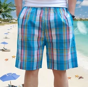 Mùa hè kẻ sọc mới nhiều màu cotton đa công cụ dụng cụ thời trang cộng với phân bón XL của nam giới quần short giản dị