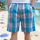 Mùa hè kẻ sọc mới nhiều màu cotton đa công cụ dụng cụ thời trang cộng với phân bón XL của nam giới quần short giản dị Quần làm việc