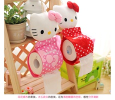 Коробка для салфеток ★88包邮★卡通猫咪毛绒布艺纸巾盒纸巾套卫生间挂式抽纸盒