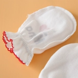 Детские хлопковые дышащие перчатки для новорожденных