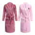 Pyjama đồ ngủ cặp vợ chồng dày flannel san hô lông cừu mùa thu và mùa đông áo choàng dài tay áo choàng tắm nam và nữ dịch vụ nhà - Night Robe