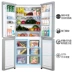AUX Oaks BCD-406AD4 Tủ lạnh chéo cửa Tủ lạnh gia dụng Tủ lạnh siêu mỏng bốn cửa - Tủ lạnh Tủ lạnh