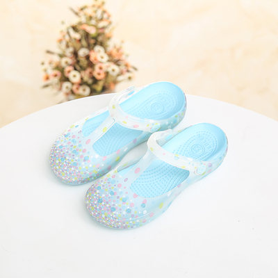 giày Veblen lỗ nữ mùa hè 2020 mới sinh Hàn Quốc nặng đáy dép không trượt đáng yêu dép đi biển Baotou 