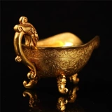 Ностальгическое ретро -ретро -старое старое модное классическое винное устройство Tang Zhenguan Dynasty Wine Glass Три -футбольная голова Золотой чашки