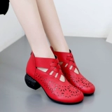 Летние сапоги, этническая обувь, танцующие туфли, из натуральной кожи, 2023, этнический стиль, для среднего возраста