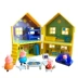 Piggy House Đồ chơi Pecs Biệt thự sang trọng Ngôi nhà màu vàng Pepe Pig Family Set Trẻ em Quà tặng năm mới