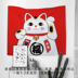 Lucky Cat nền tường vải bọc phòng ngủ tấm thảm treo đỏ vải lưới neo hình ảnh tường nền sofa bọc - Tapestry thảm decor phòng ngủ Tapestry